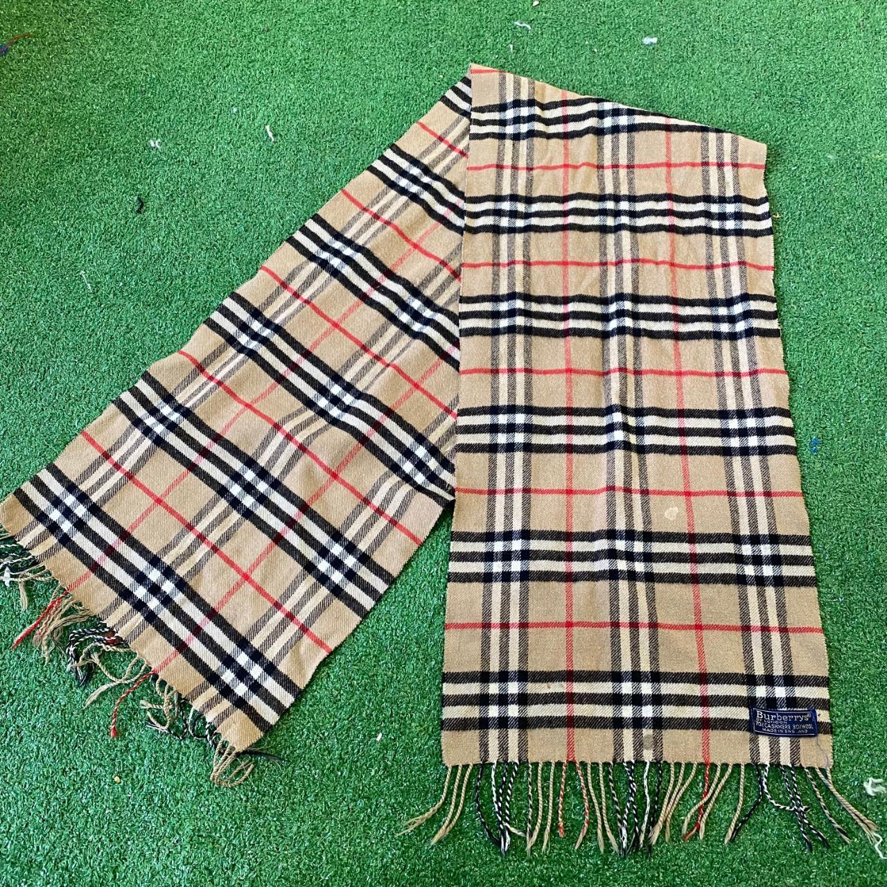 Burberry London Classic Nova Check Cashmere Wool... Depop