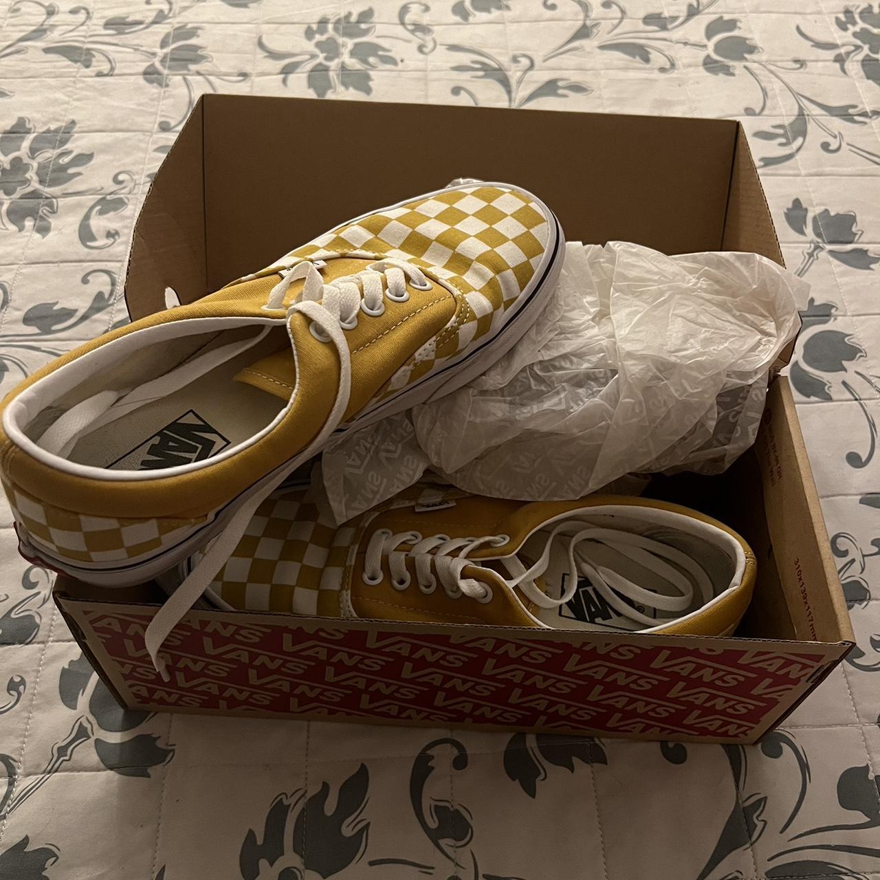 yellow checkered vans