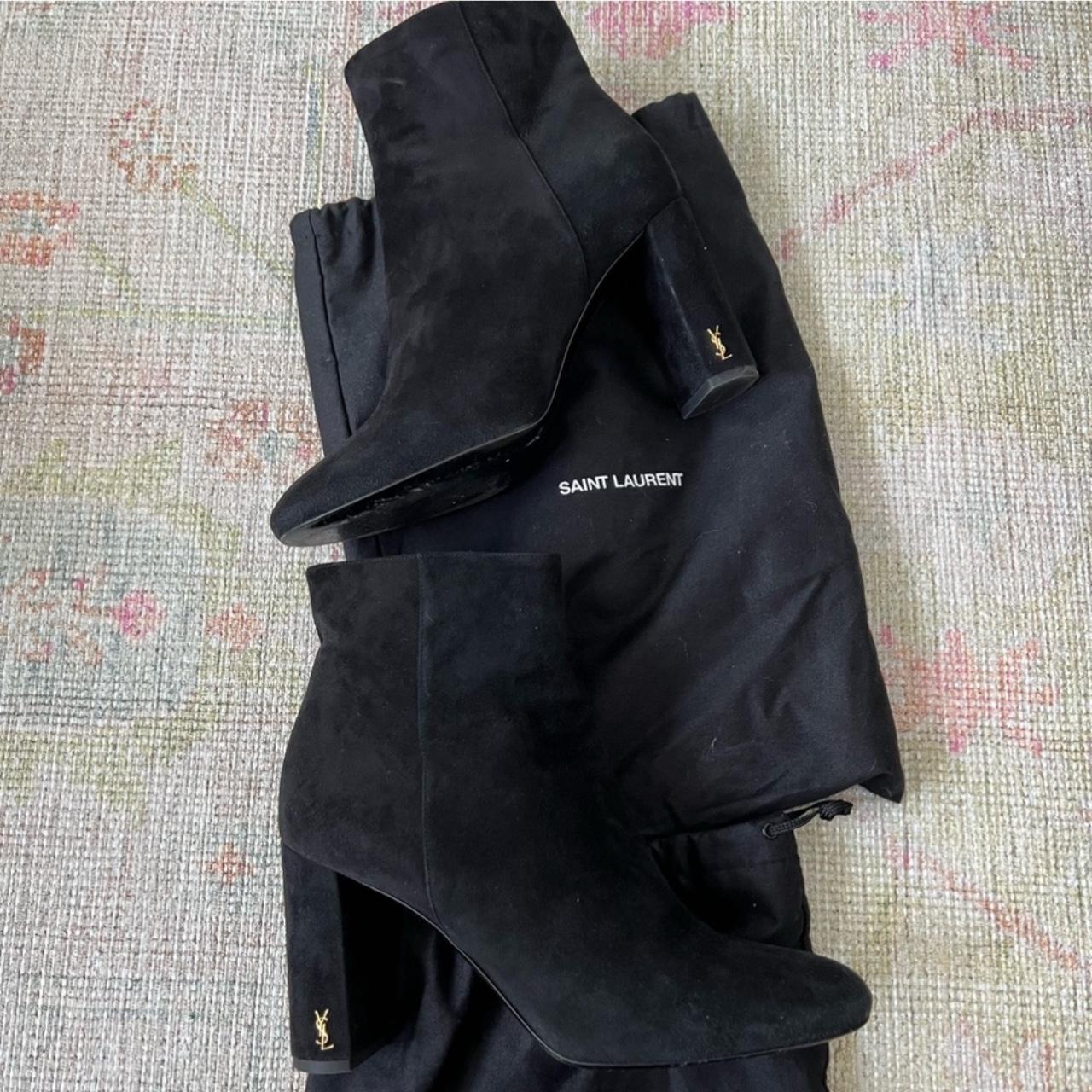 saint laurent lou suede booties