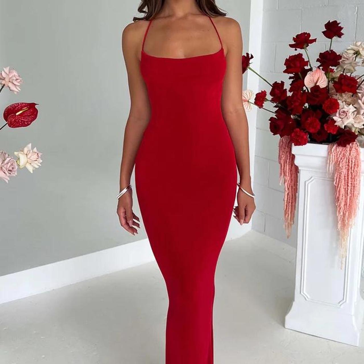 baby boo TALISA MAXI DRESS - RED Was supposed to be... - Depop