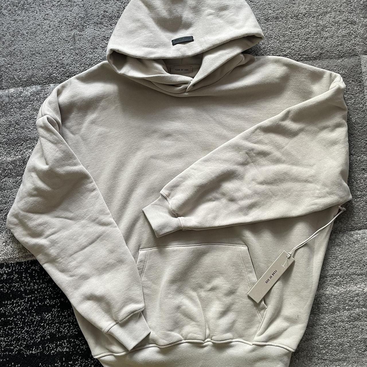 Fear of outlet god beige hoodie