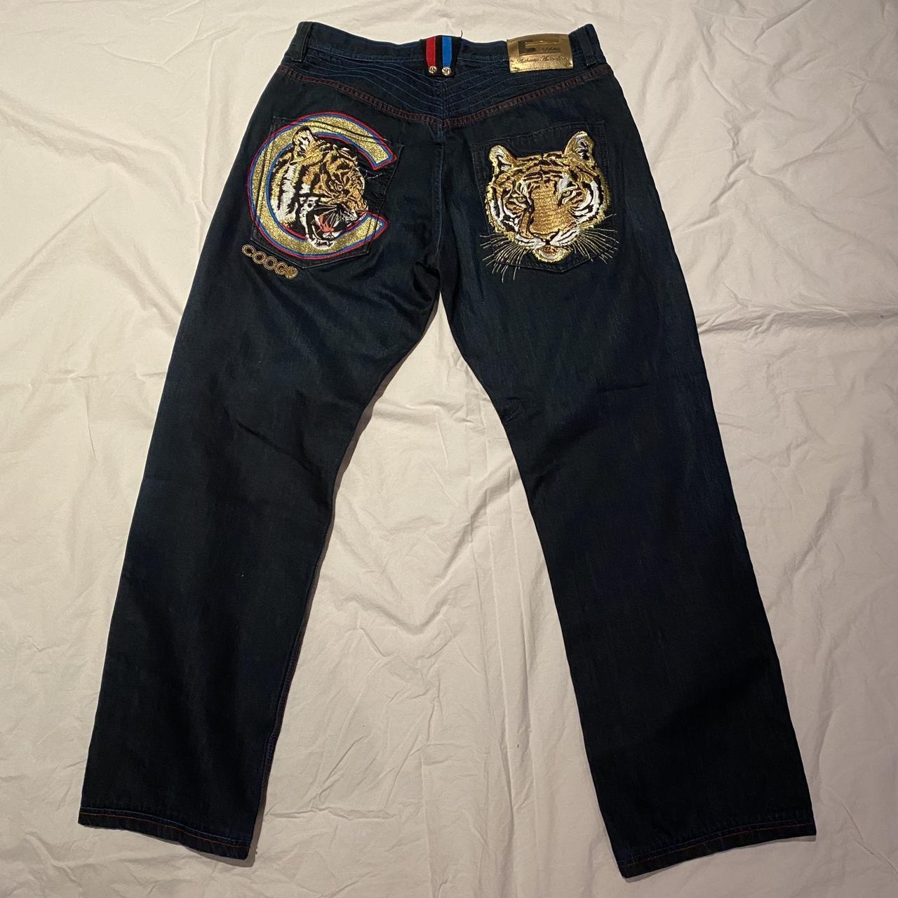 Coogi Men's Black and Yellow Jeans (2)