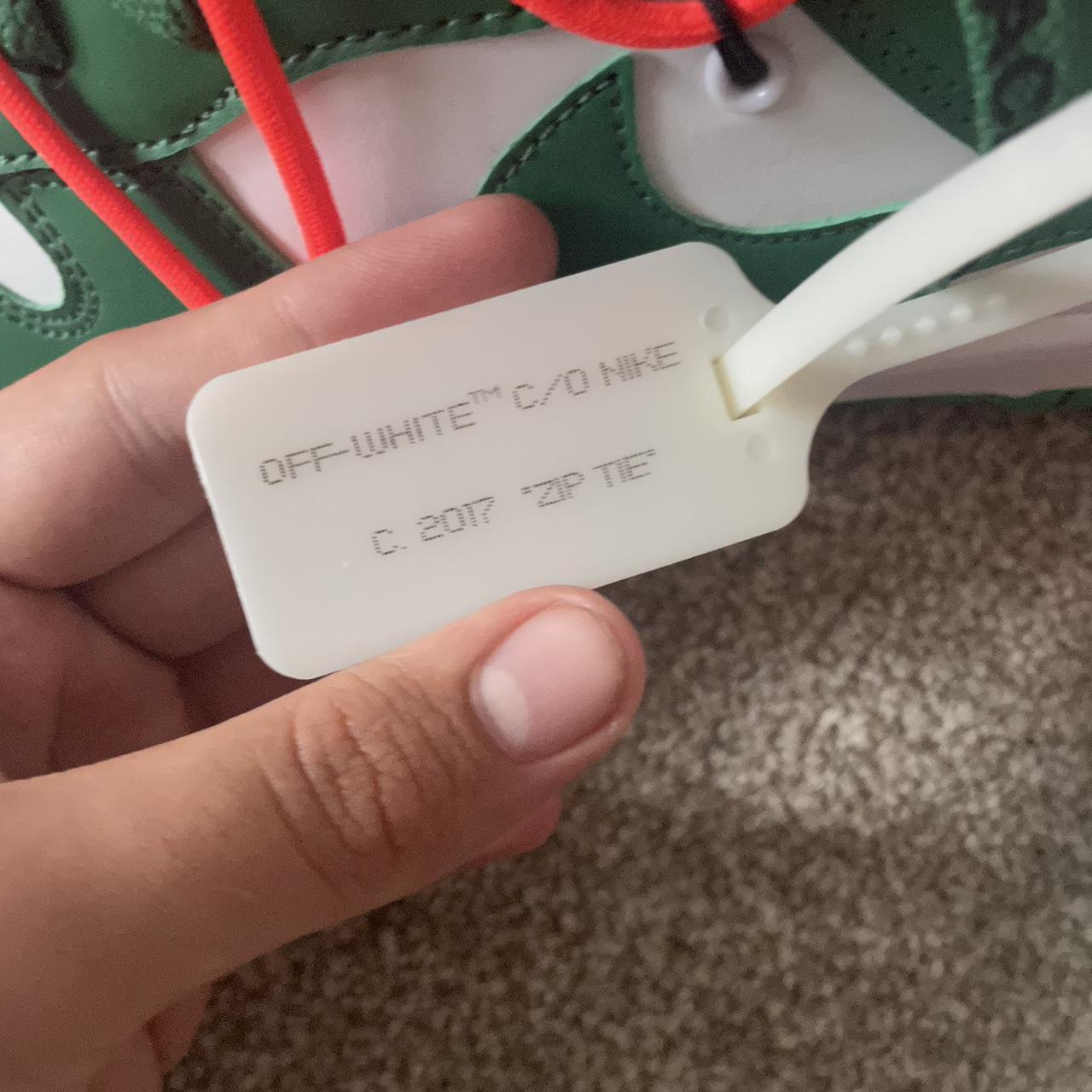 nike off white green tag