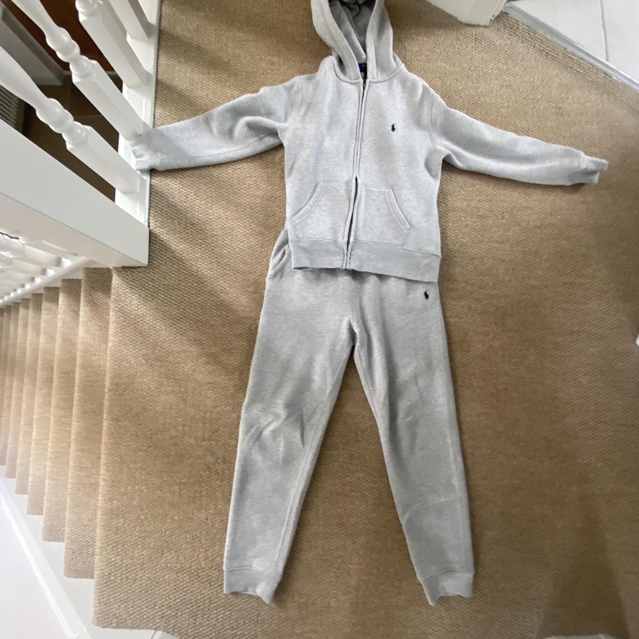 Ralph lauren grey tracksuit Size 10-12 years Worn a... - Depop