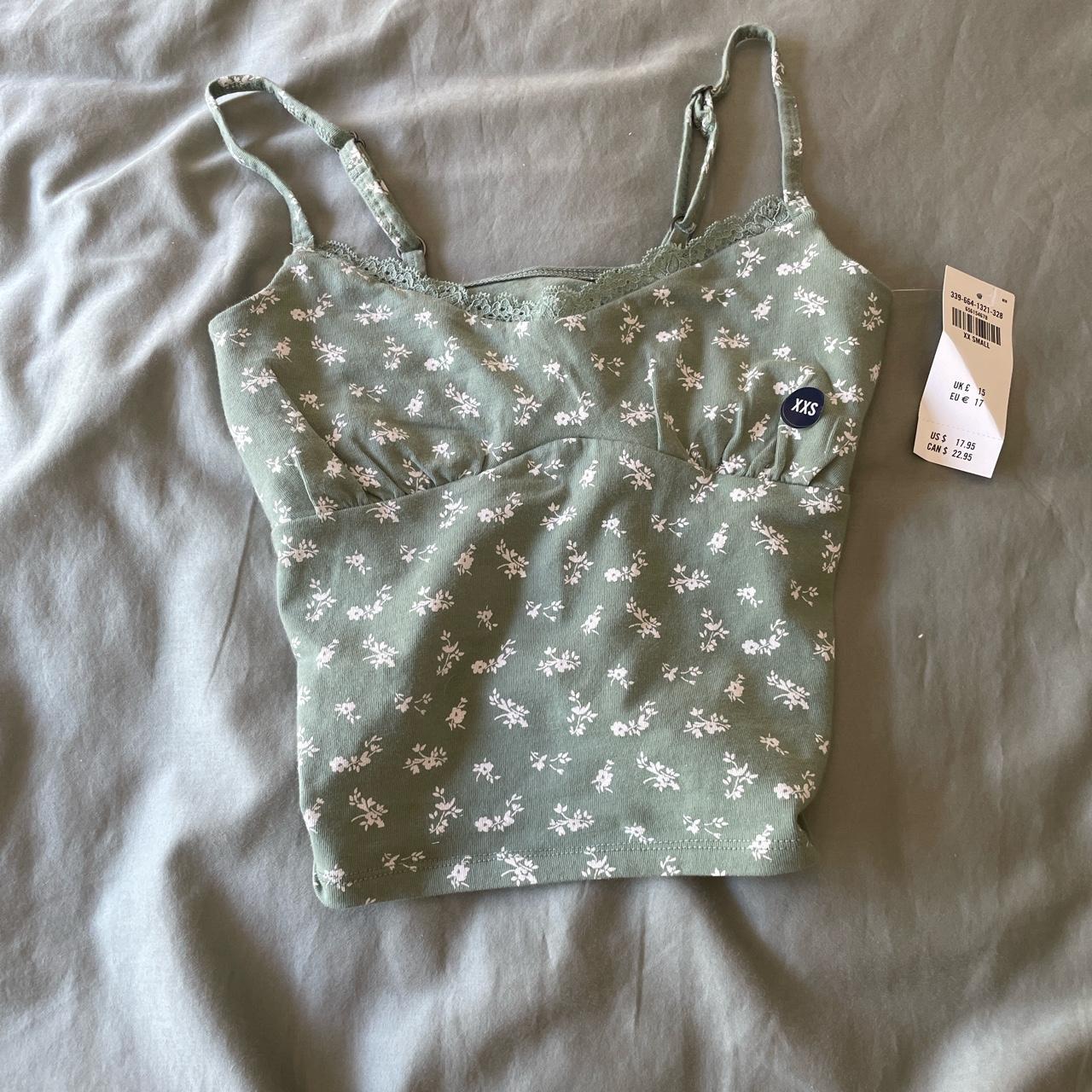 Sage green Hollister Cropped tank 🤍 Super cute and... Depop