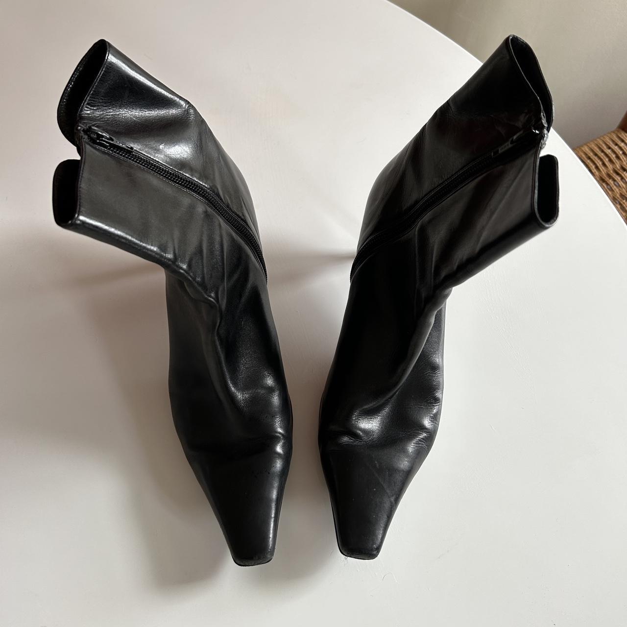 Stuart Weitzman vintage leather ankle boot Pointed... - Depop