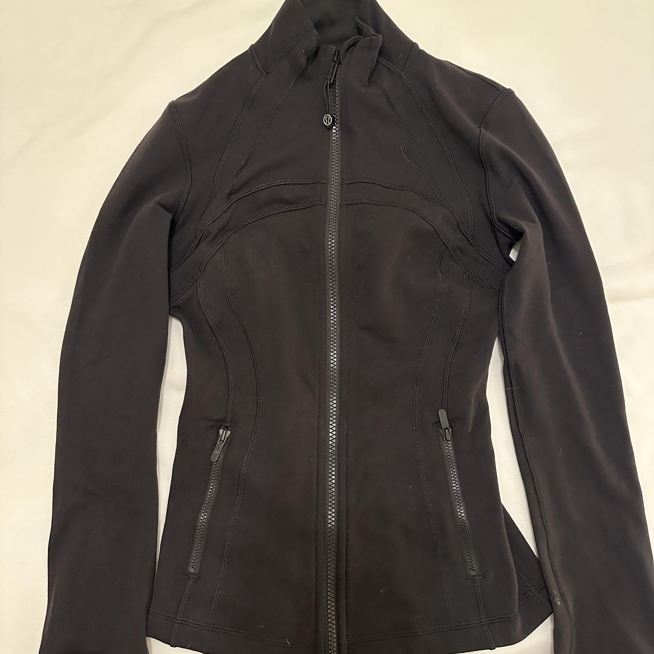 lululemon black define jacket size 0 worn a few... - Depop