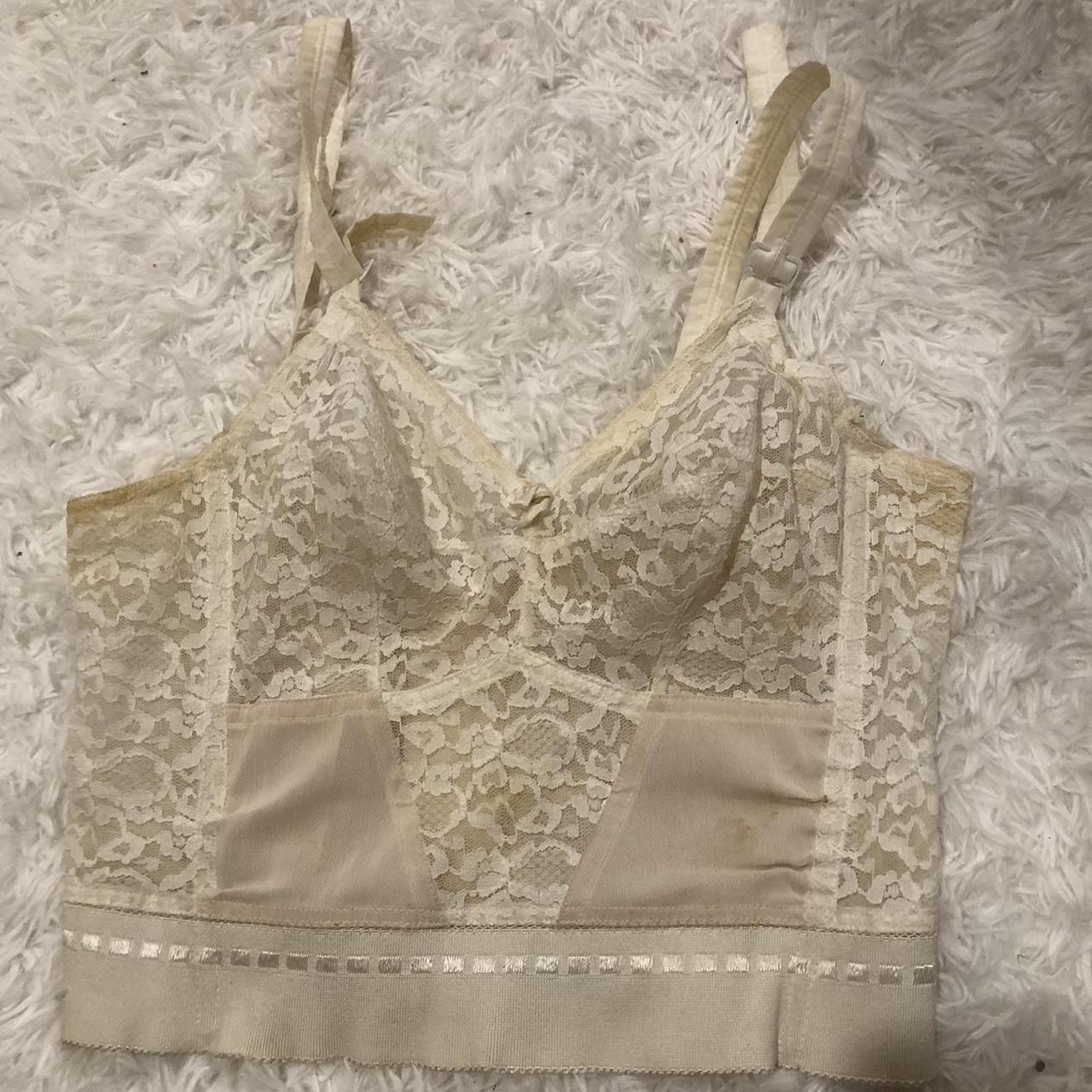 vintage 50s/60s lace corset size medium has some... - Depop