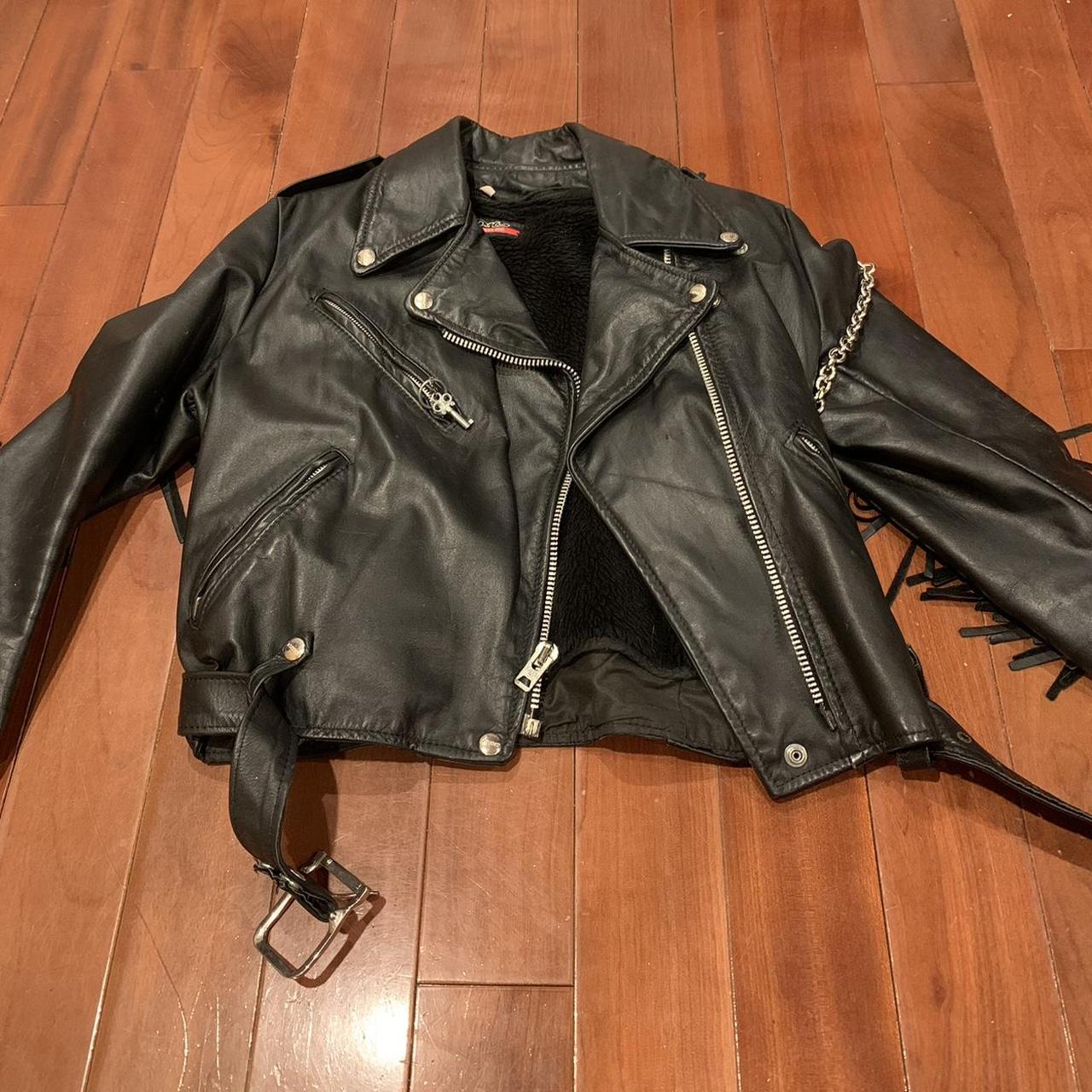 Brooks leather sale motorcycle jacket