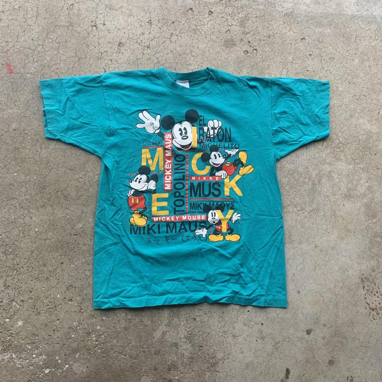 Vintage Mickey Mouse Turquoise El Raton Spanish... - Depop