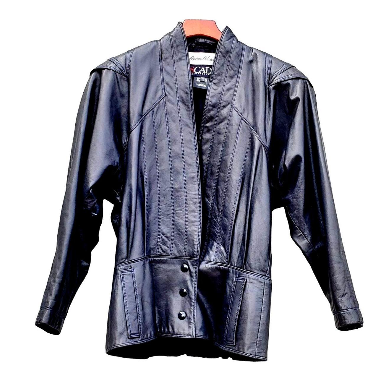 Escada leather outlet jacket