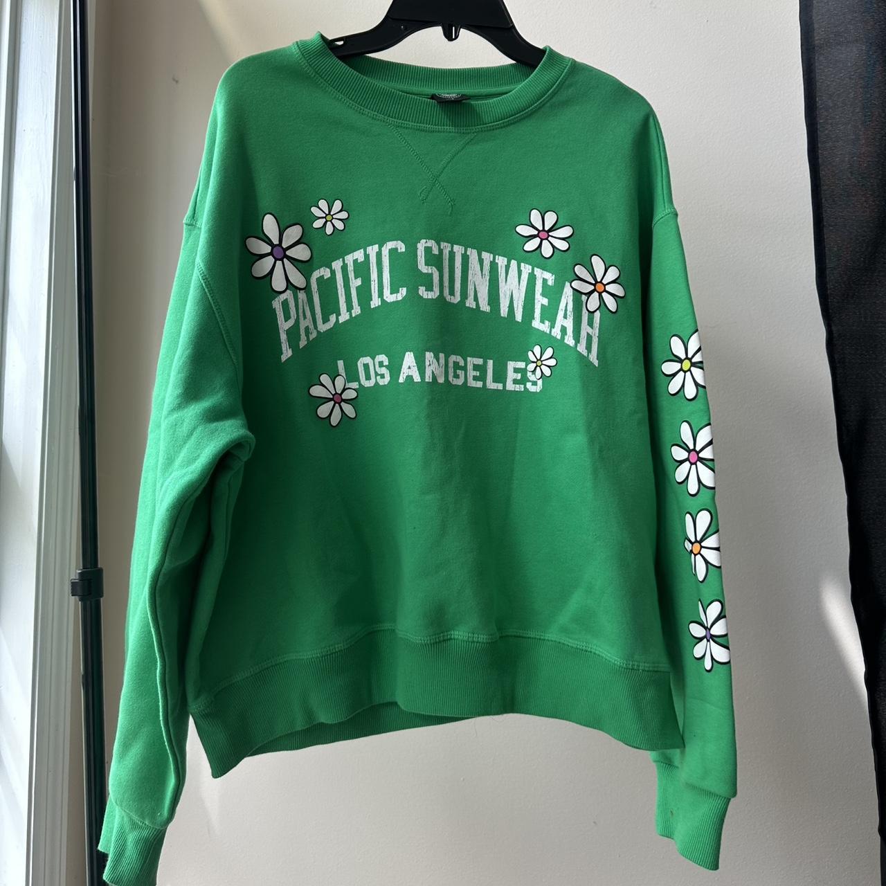 PacSun Women's Sweatshirt - Green - S – pacsun "pacific swimwear" collection sweatshirt size small …