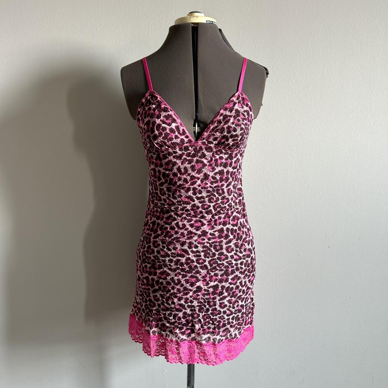 Victorias Secret Pink Leopard Print Lingerie Dress Depop 7793