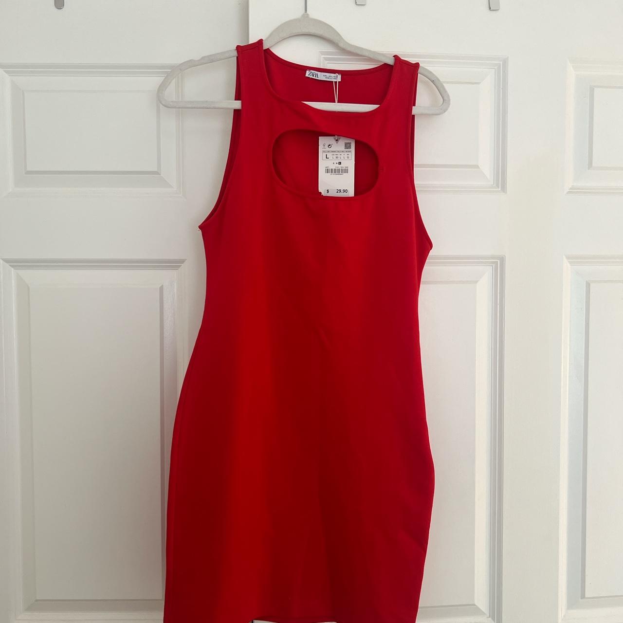 Zara Women's Red Dress | Depop