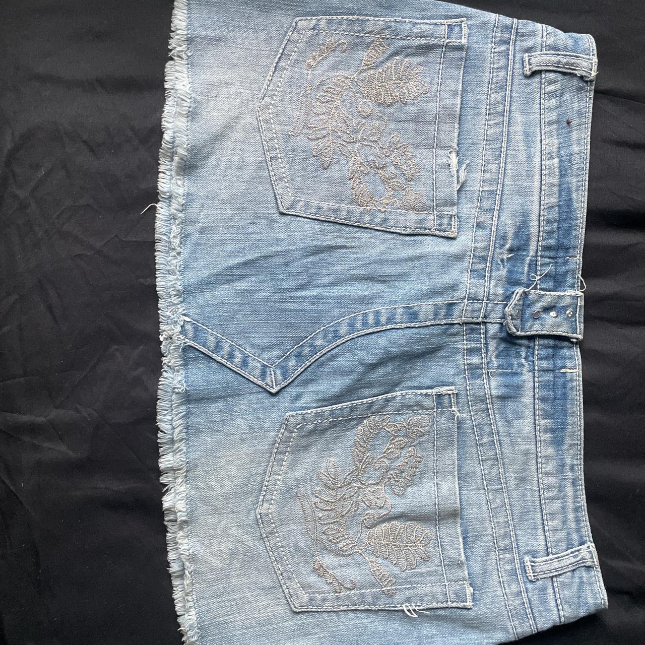 Denim Mini Skirt Star mini skirt. I love the cute... - Depop