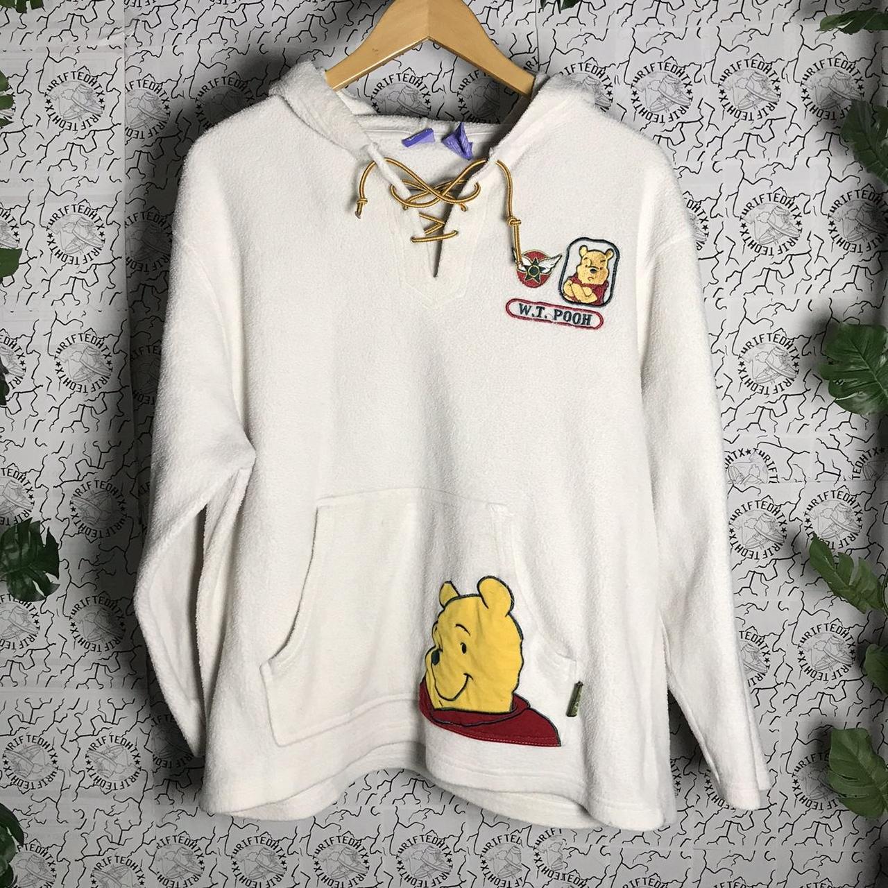 Winnie Pooh Fleece Hoodie Size: Medium (25x25.5) Can... - Depop