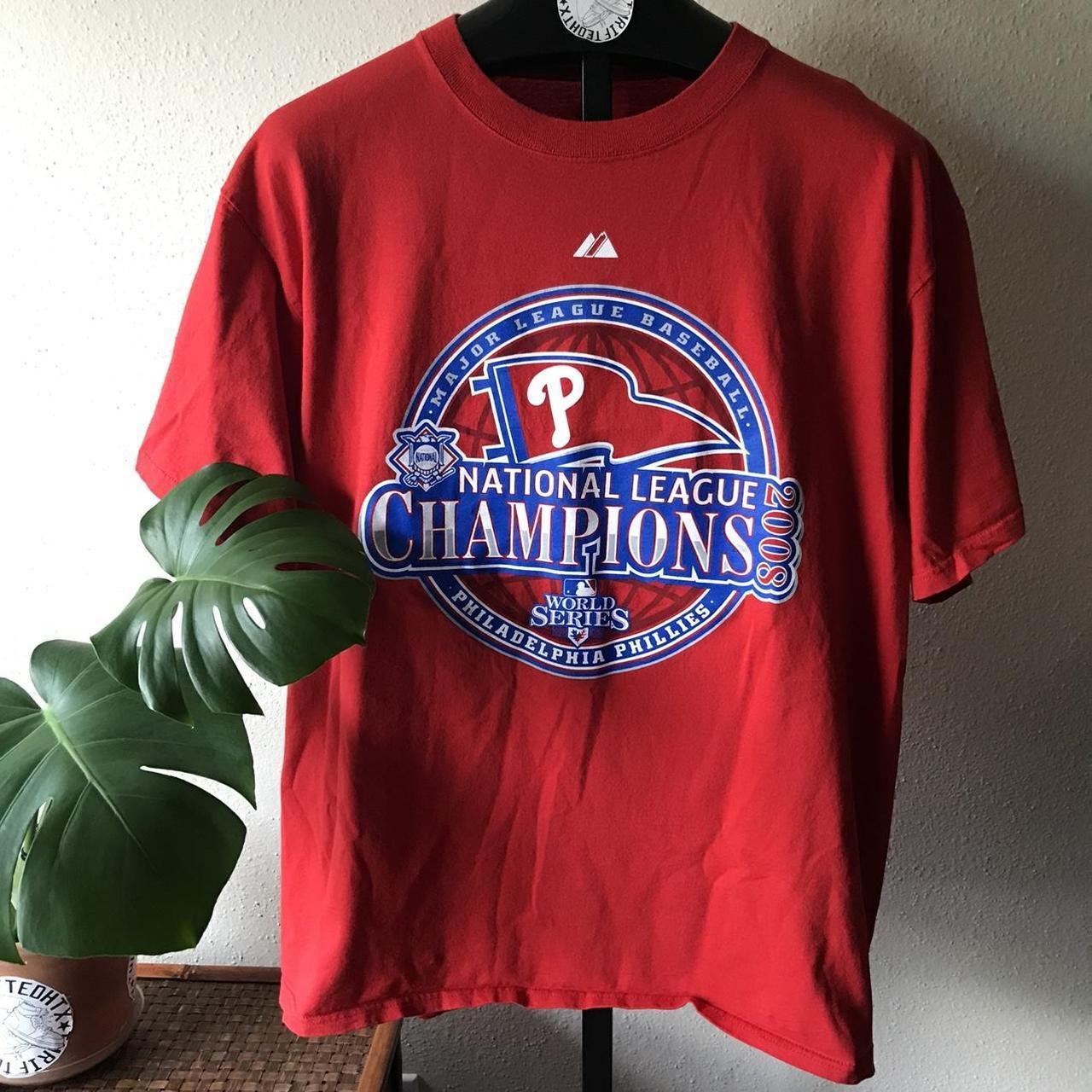 Majestic MLB Philadelphia Phillies 2008 NL Champions Roster T-Shirt - XL