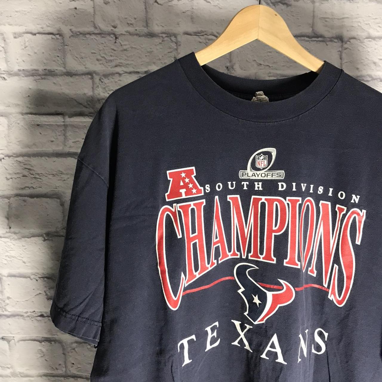 Houston Texans NFL Football Division Champions Blue T-Shirt Men's XL