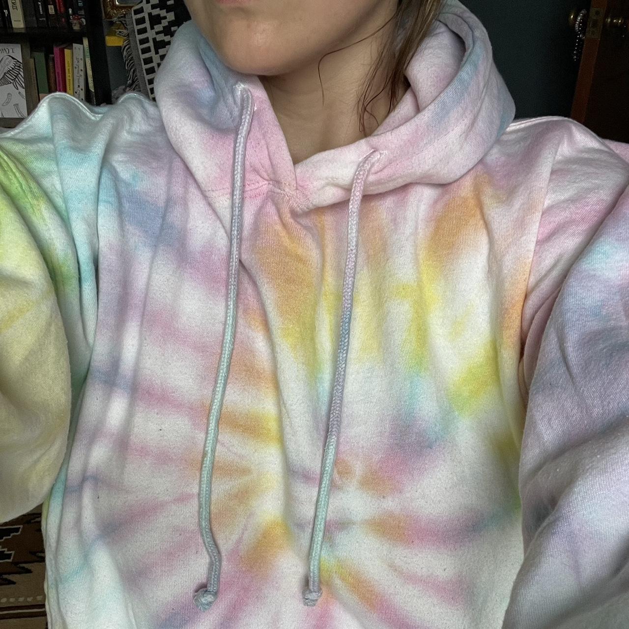 Unisex Pastel Tie Dye Cotton Sweatshirt Hoodie Size Depop