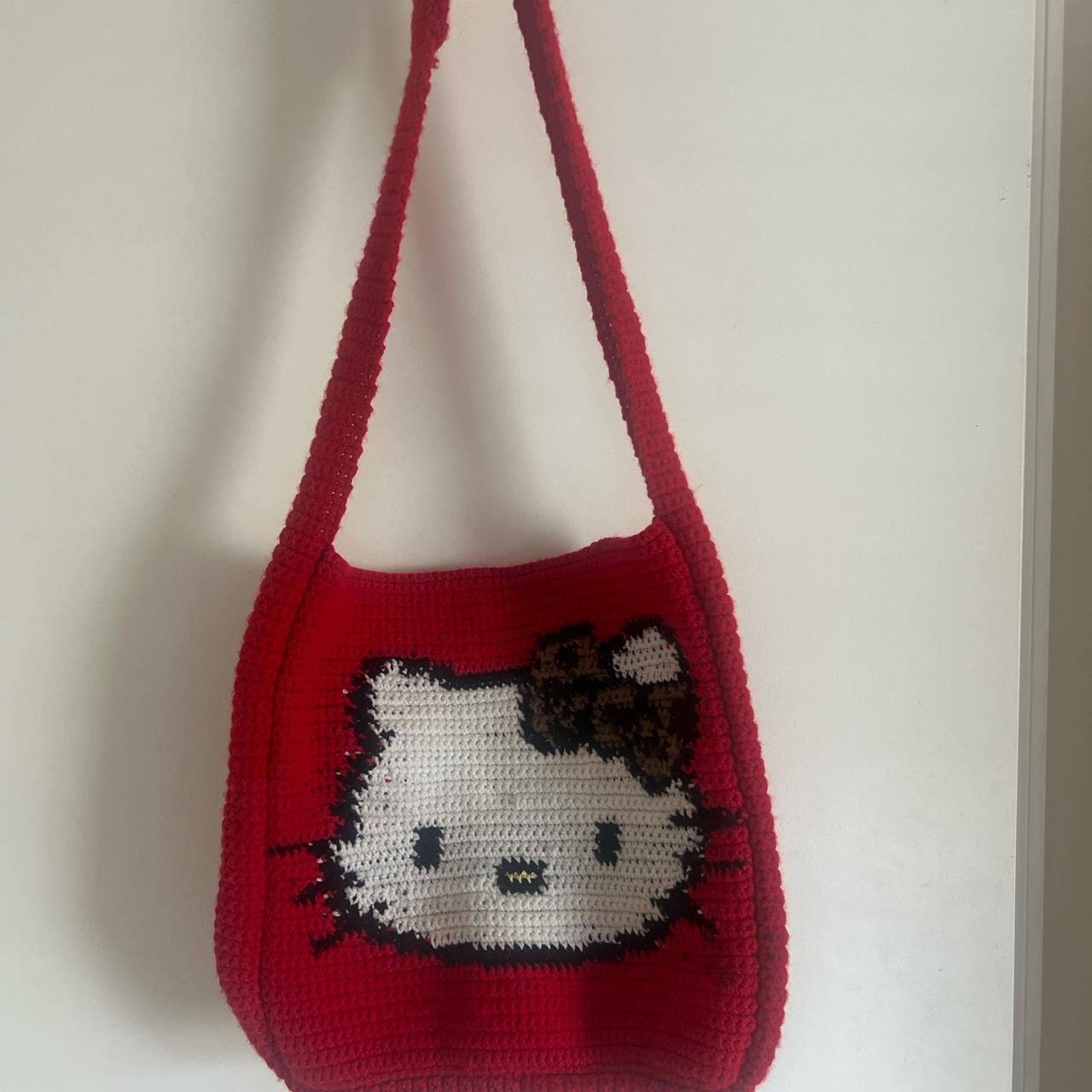 Hello Kitty Crochet tote bag Handmade by me :), - Main Image