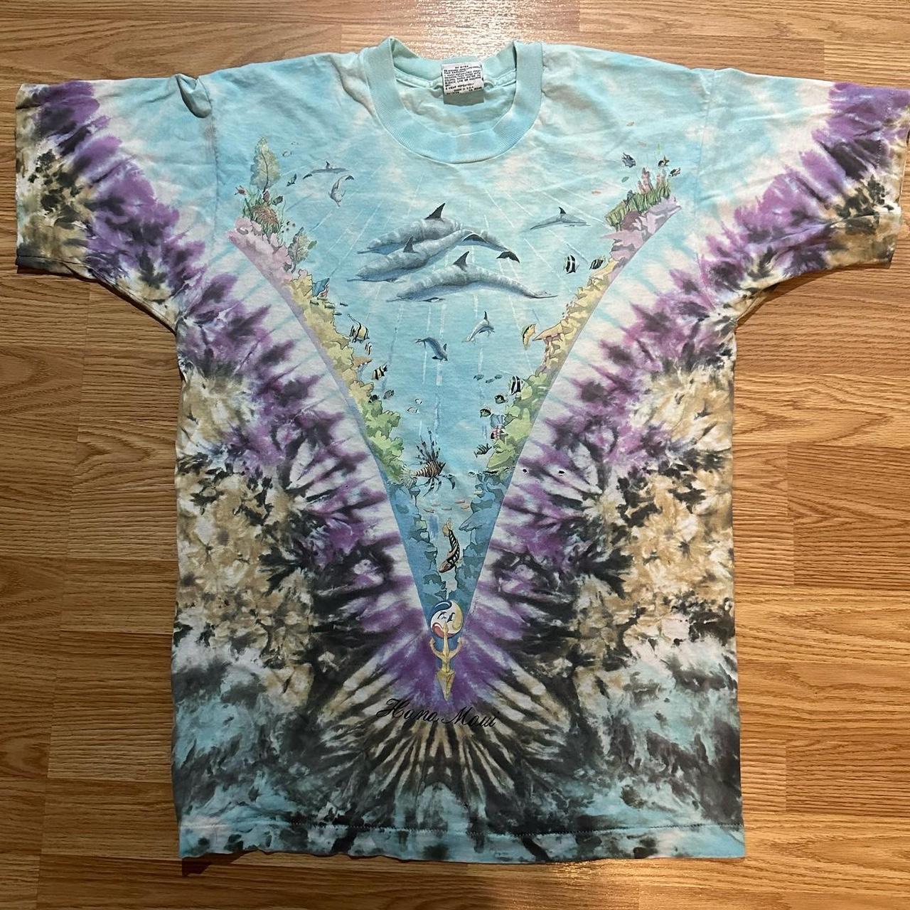 Vintage 90s Dolphins T-shirt by Liquid Blue Retro Tie-dye 