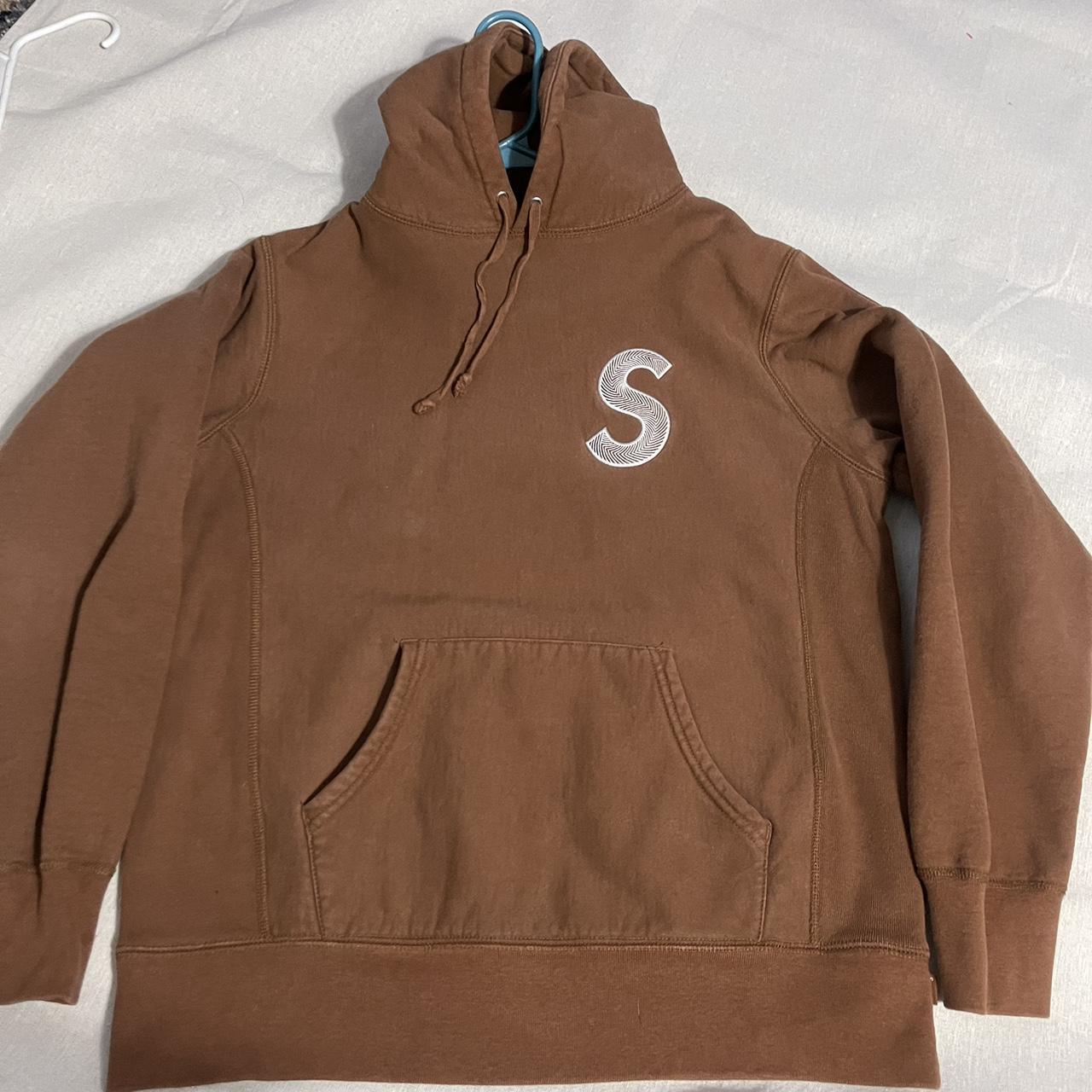 Supreme brown s logo size M has some fading 8/10... - Depop