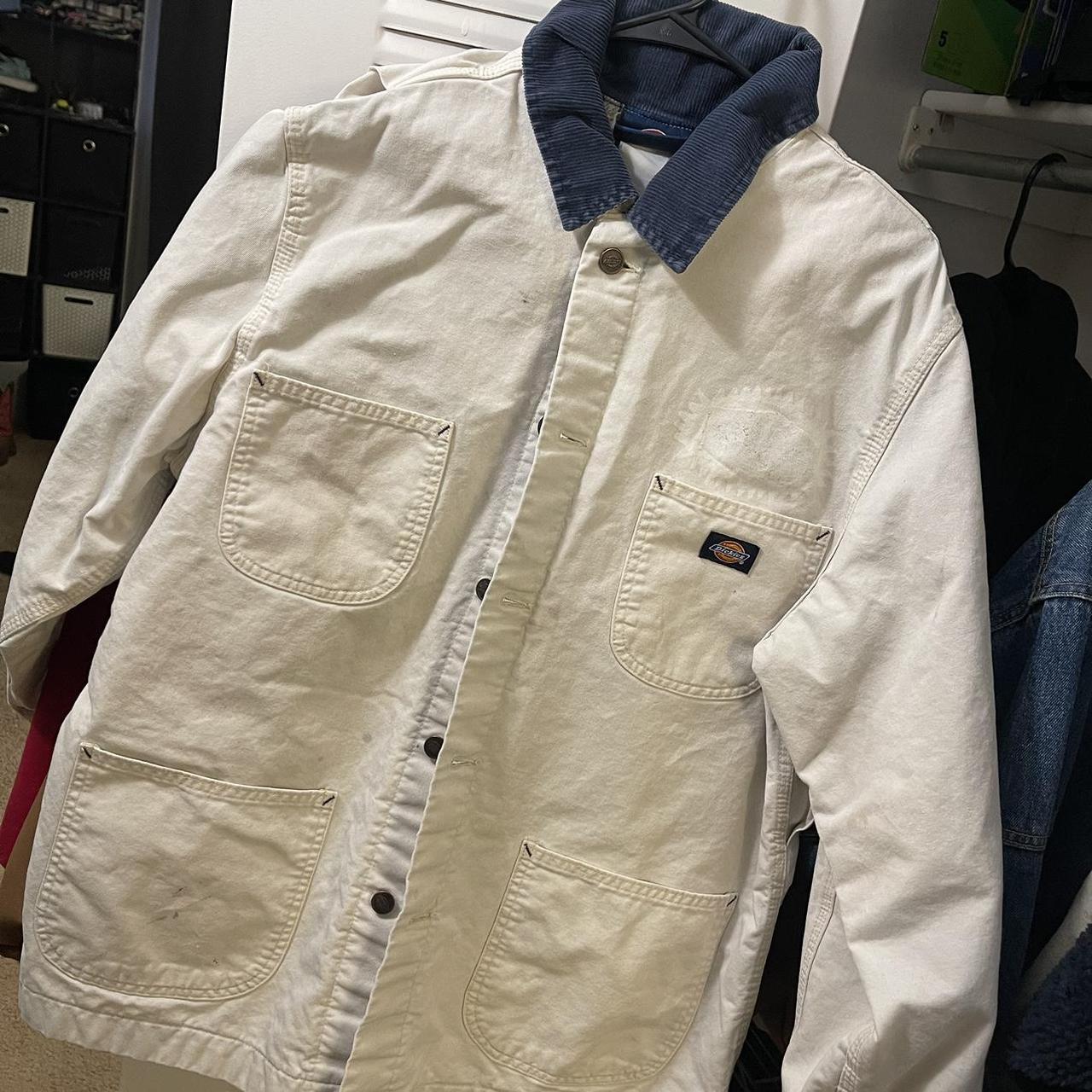 Dickies Painter/White chore jacket size L - Depop