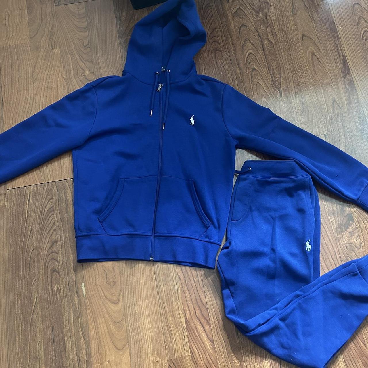 Blue polo jogging suit online