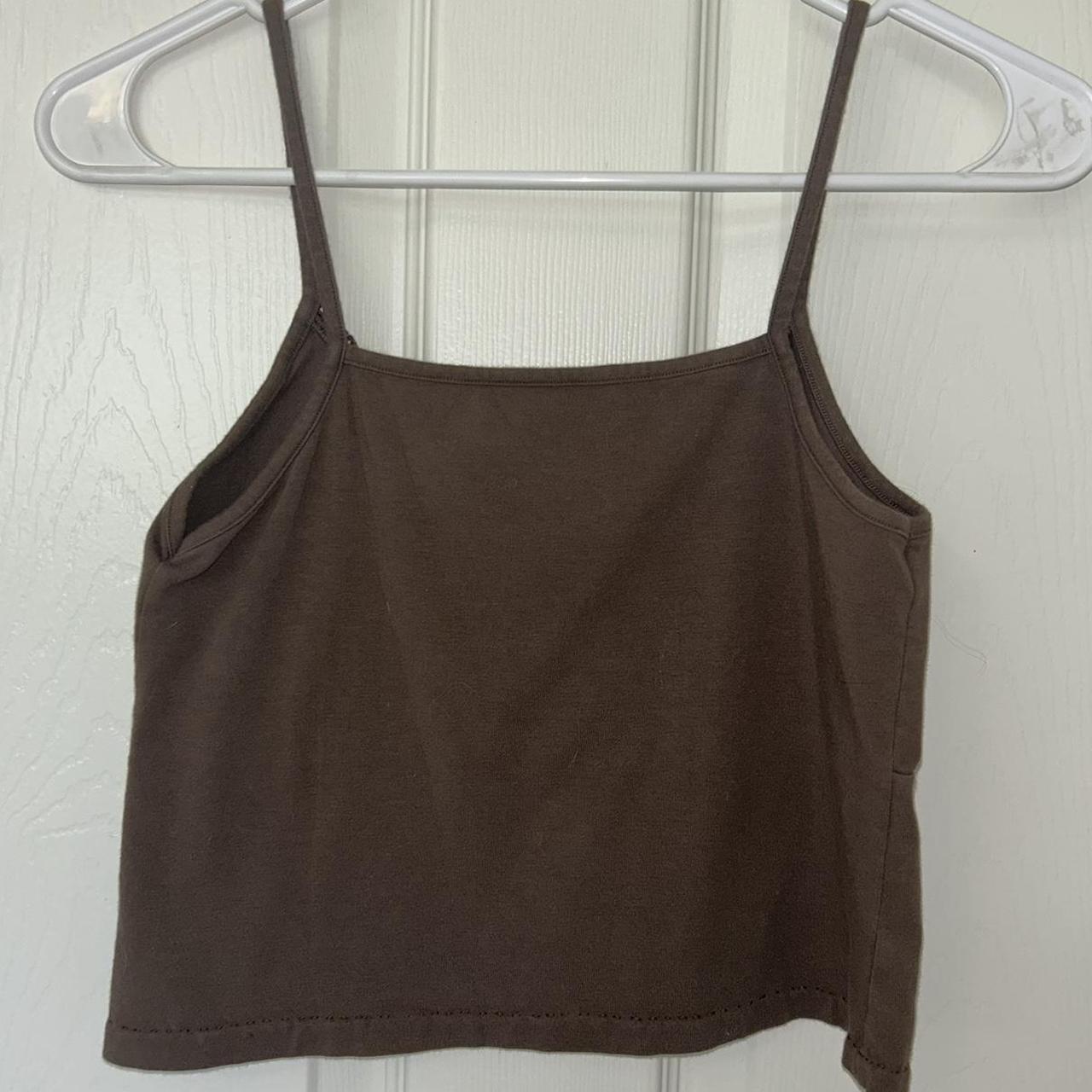 Brandy Melville Tiffany tank Brown Has been hemmed... Depop