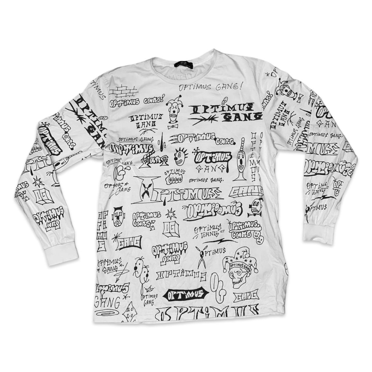 OPTIMUS GANG graffiti longsleeve, 2021, LARGE XTRA | Depop