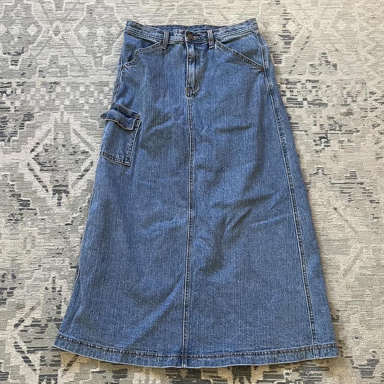 Brandy Melville maxi jean skirt size small Depop