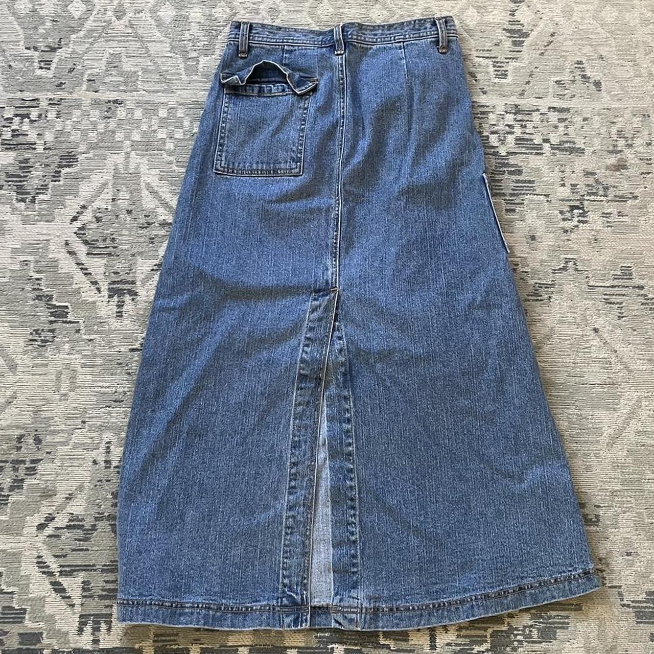 Brandy Melville maxi jean skirt size small - Depop