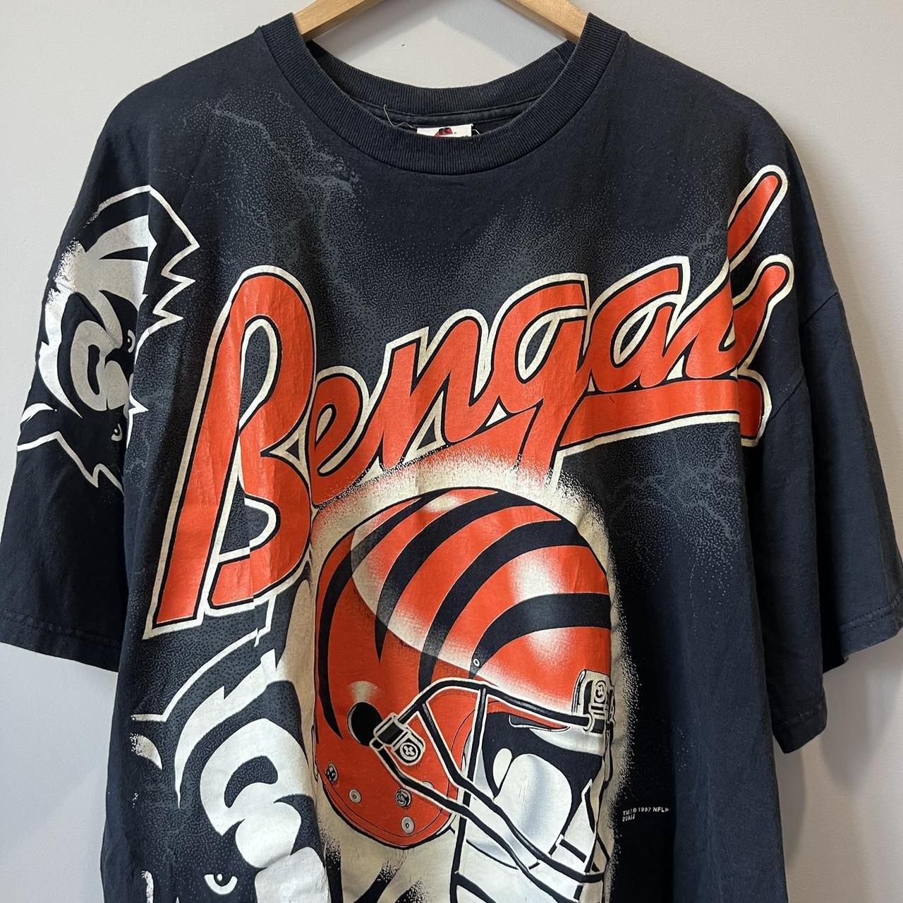 Cincinnati Bengals Polo Shirt Vintage 90s American Football 