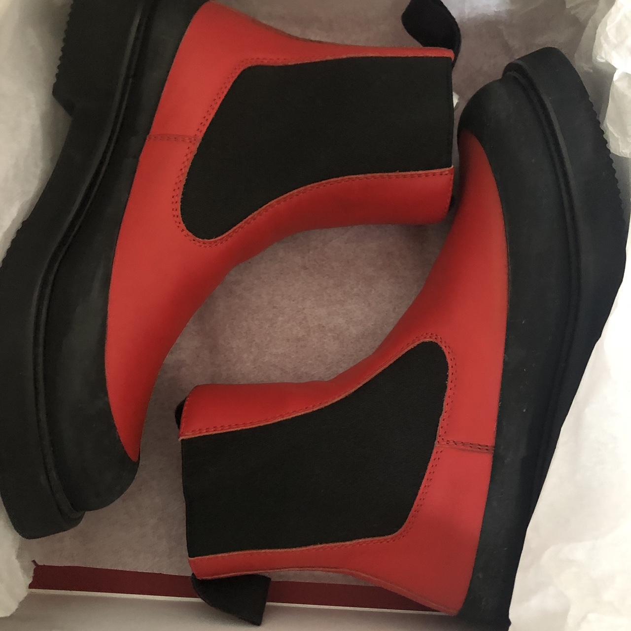 Celine red outlet boots