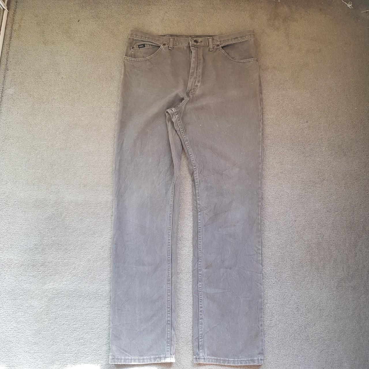Lee Men's Khaki and Green Jeans Depop