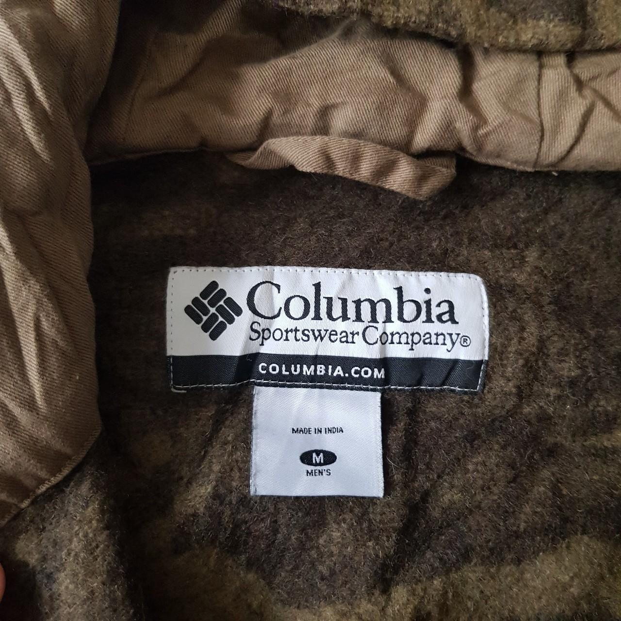 Mens vintage Columbia wool hunting jacket with large... - Depop
