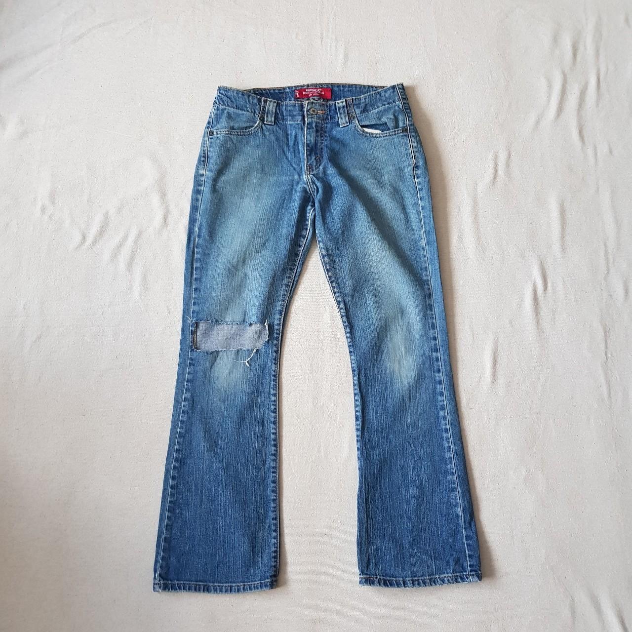 Mens vintage blue denim Levi's 525 bootcut stretch... - Depop