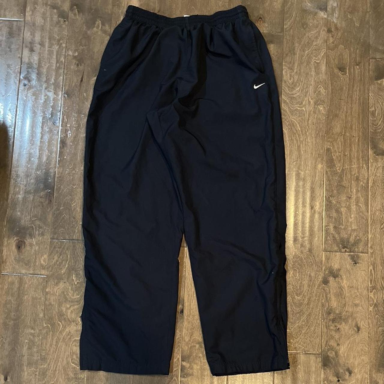 Nike Navy Blue Track Pants 2000s Size: XXL Price:... - Depop