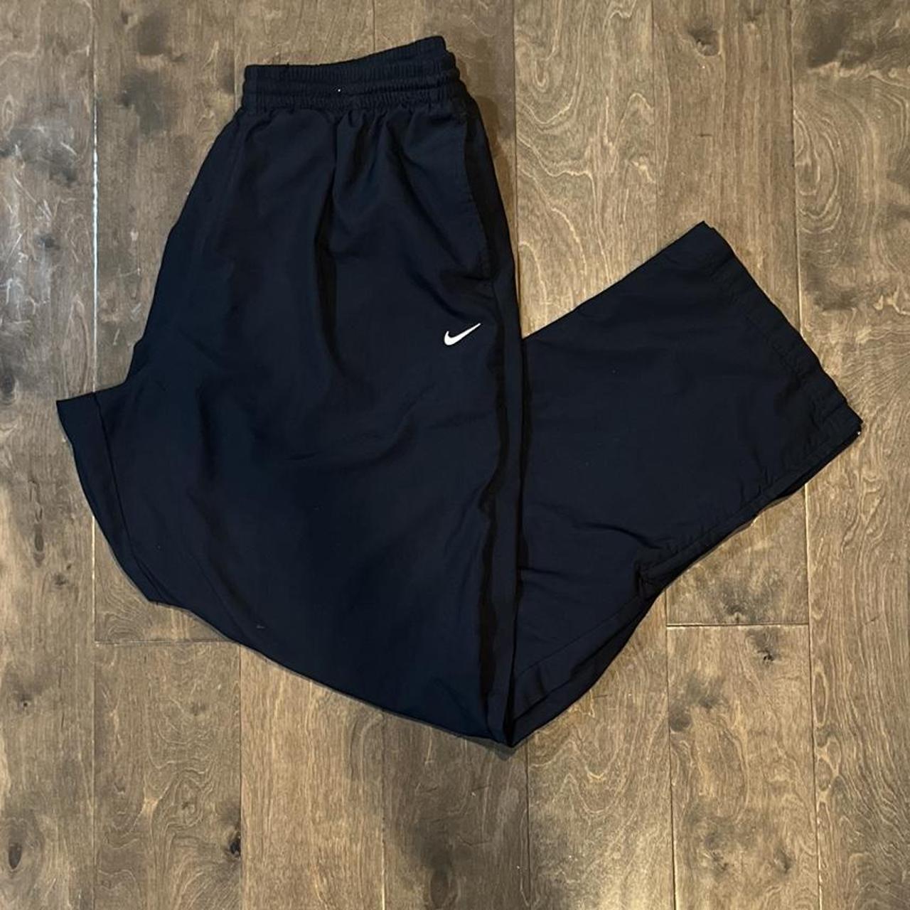 Nike Navy Blue Track Pants 2000s Size: XXL Price:... - Depop