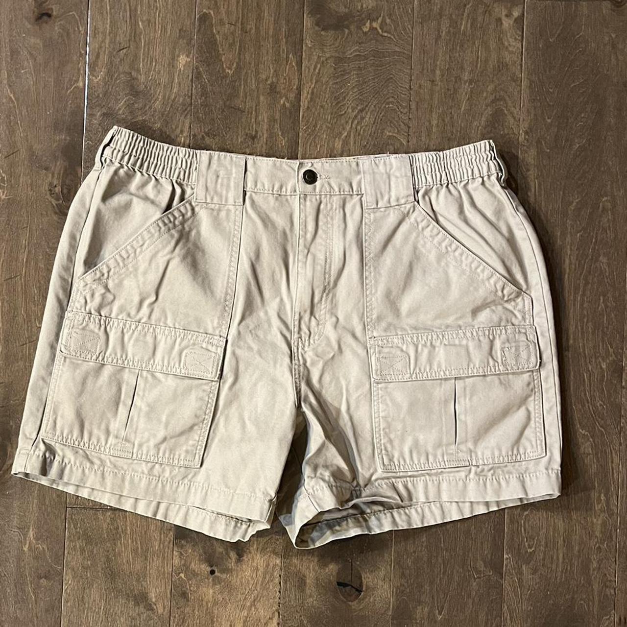 American Vintage Men's Tan Shorts Depop