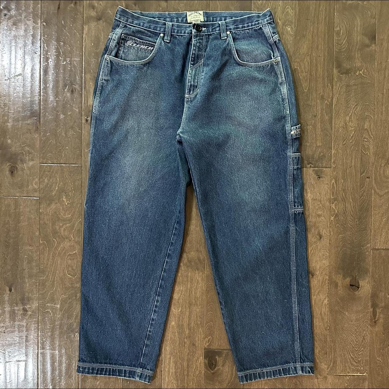 Vintage Baggy Clench Carpenter Jeans JNCO type Jeans... - Depop