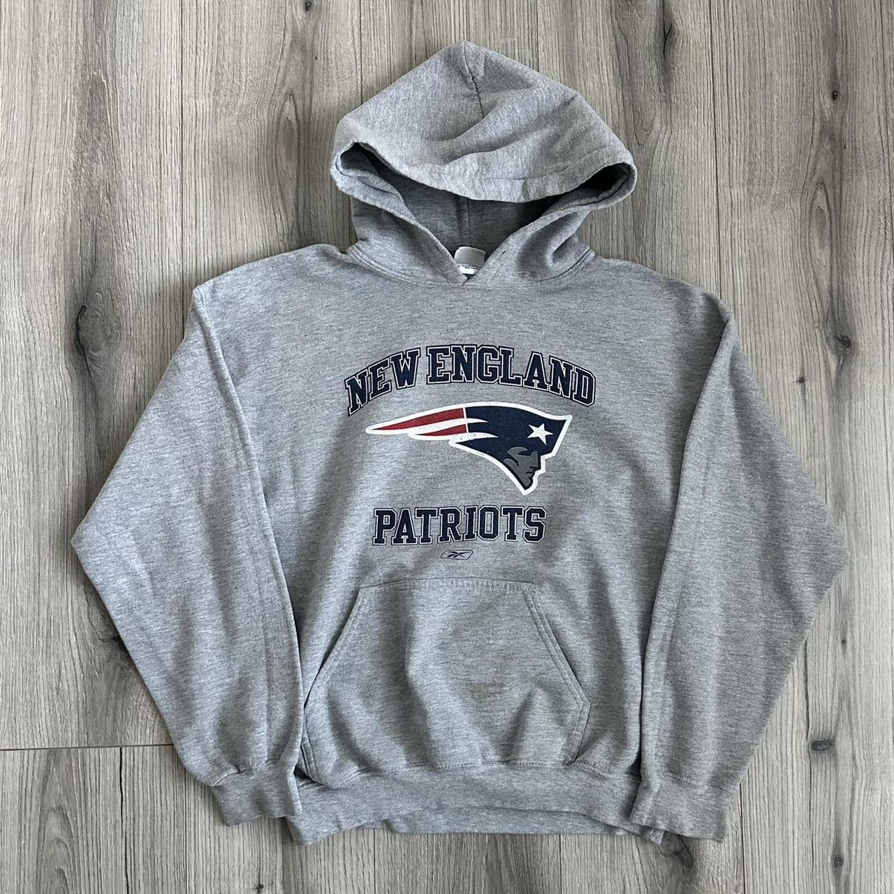 NFL Reebok New England Patriots Hoodie Sweatshirt - Depop