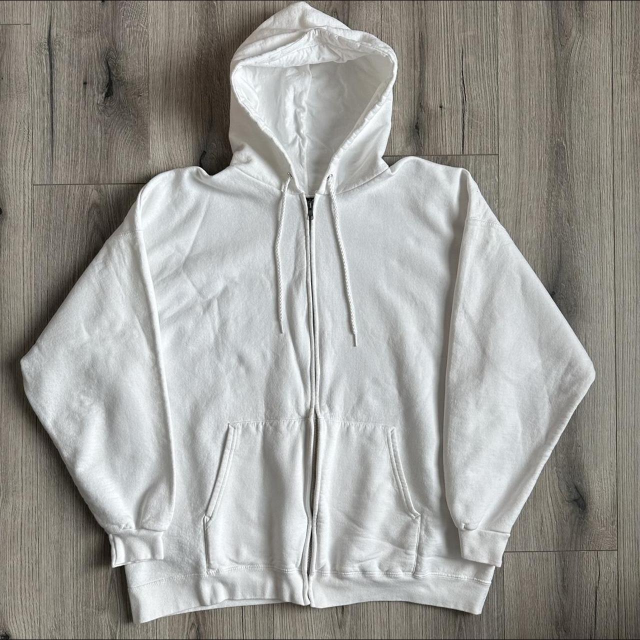 Hanes white zip hot sale up hoodie