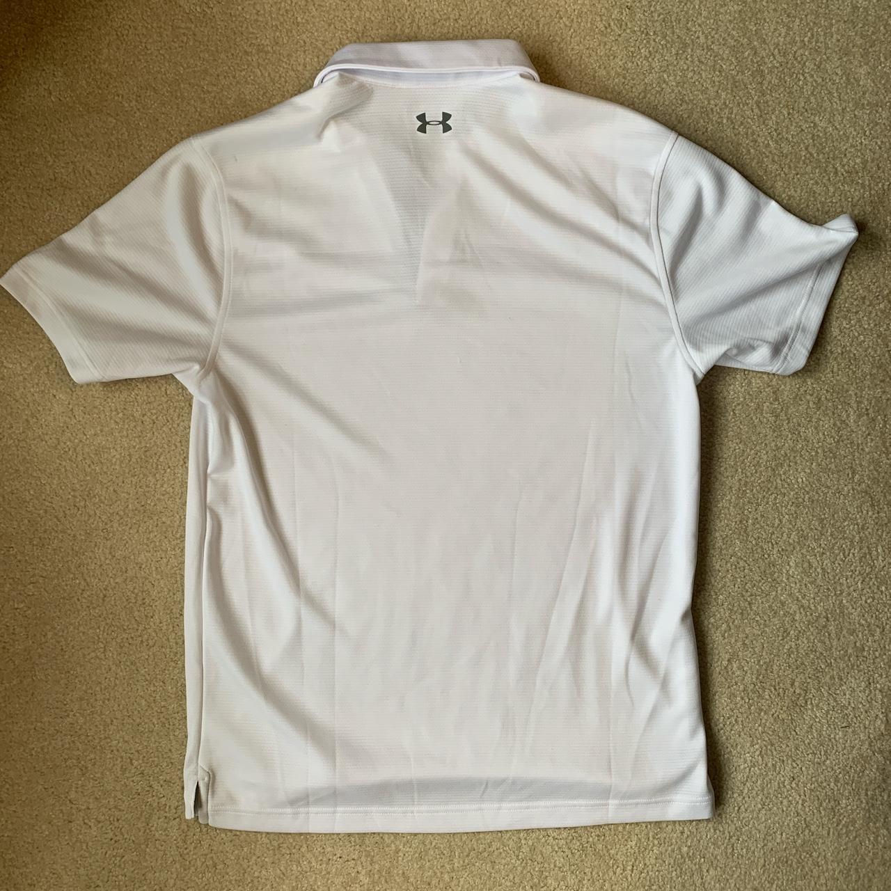 White Under Armour Polo - Depop