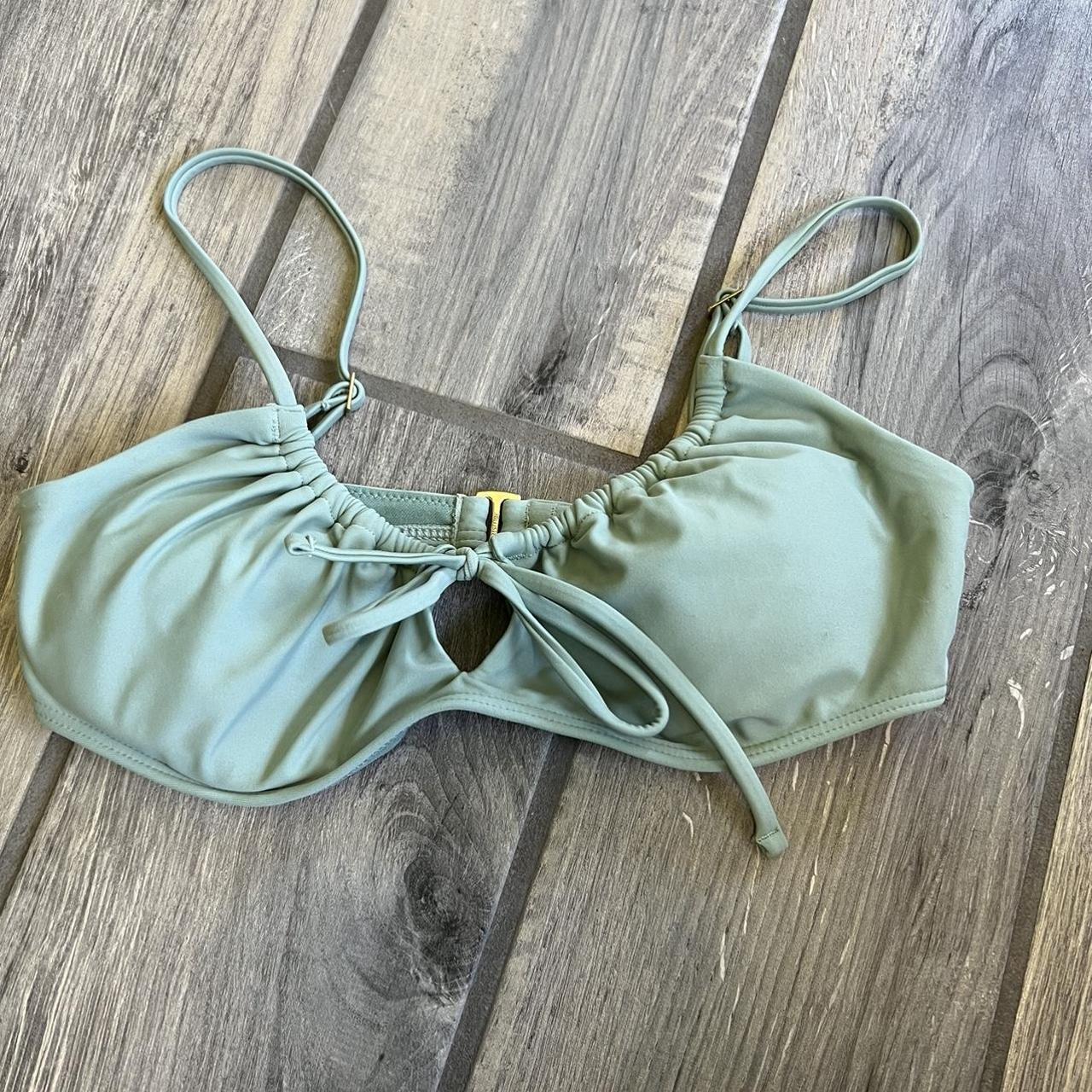 Hollister Co. Women's Green Bikiniandtankinitops Depop