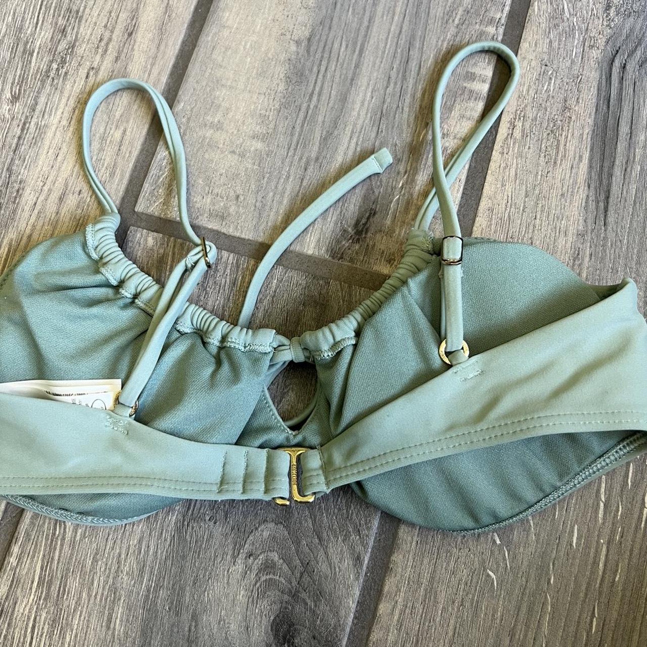 Hollister Co. Women's Green Bikiniandtankinitops Depop