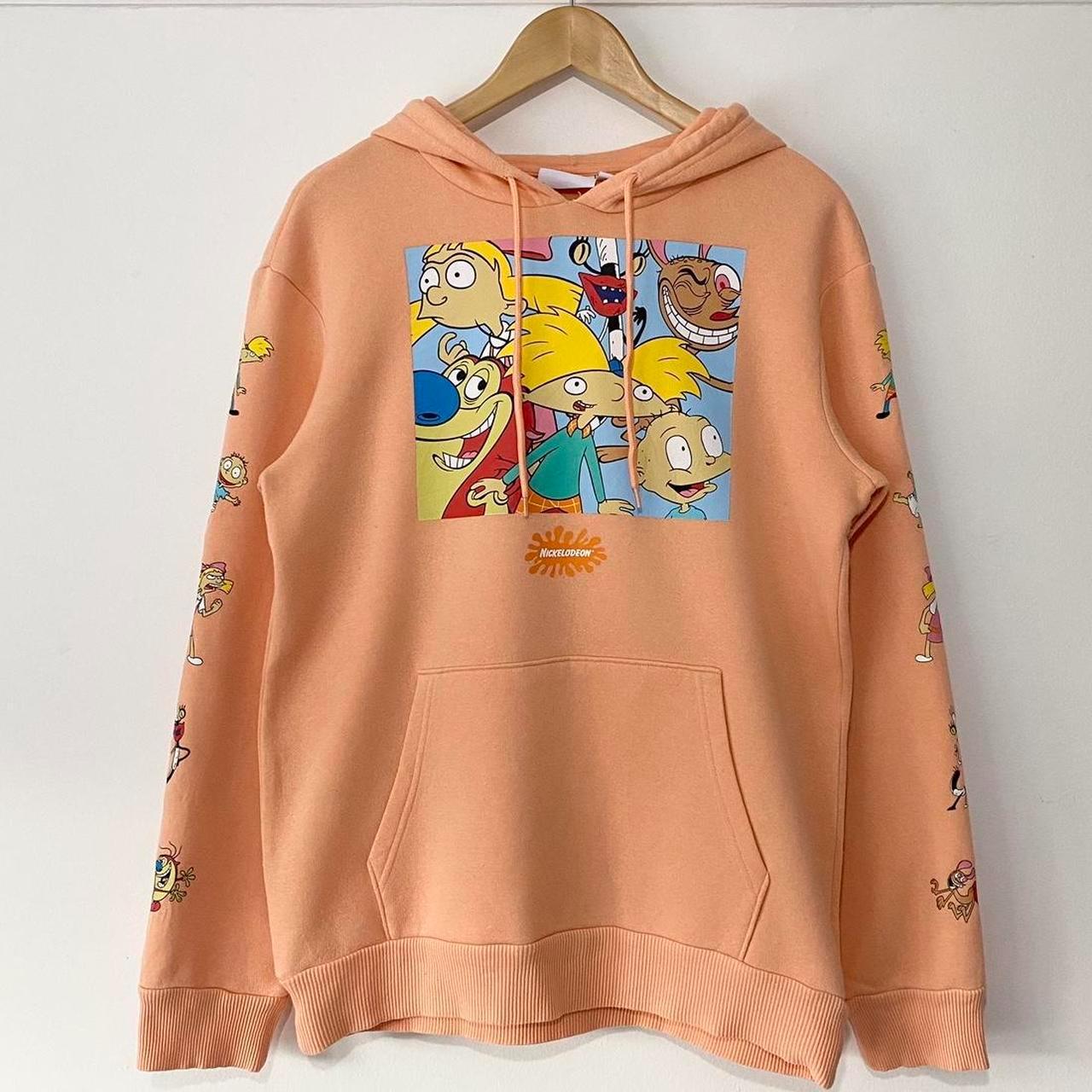 Nickelodeon Cartoons Hoodie Peach coloured. Depop