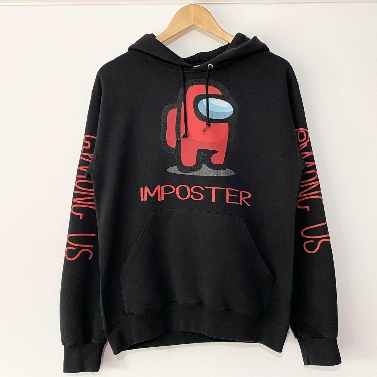 Among Us Imposter Hoodie - Black hoodie on Jerzees... - Depop