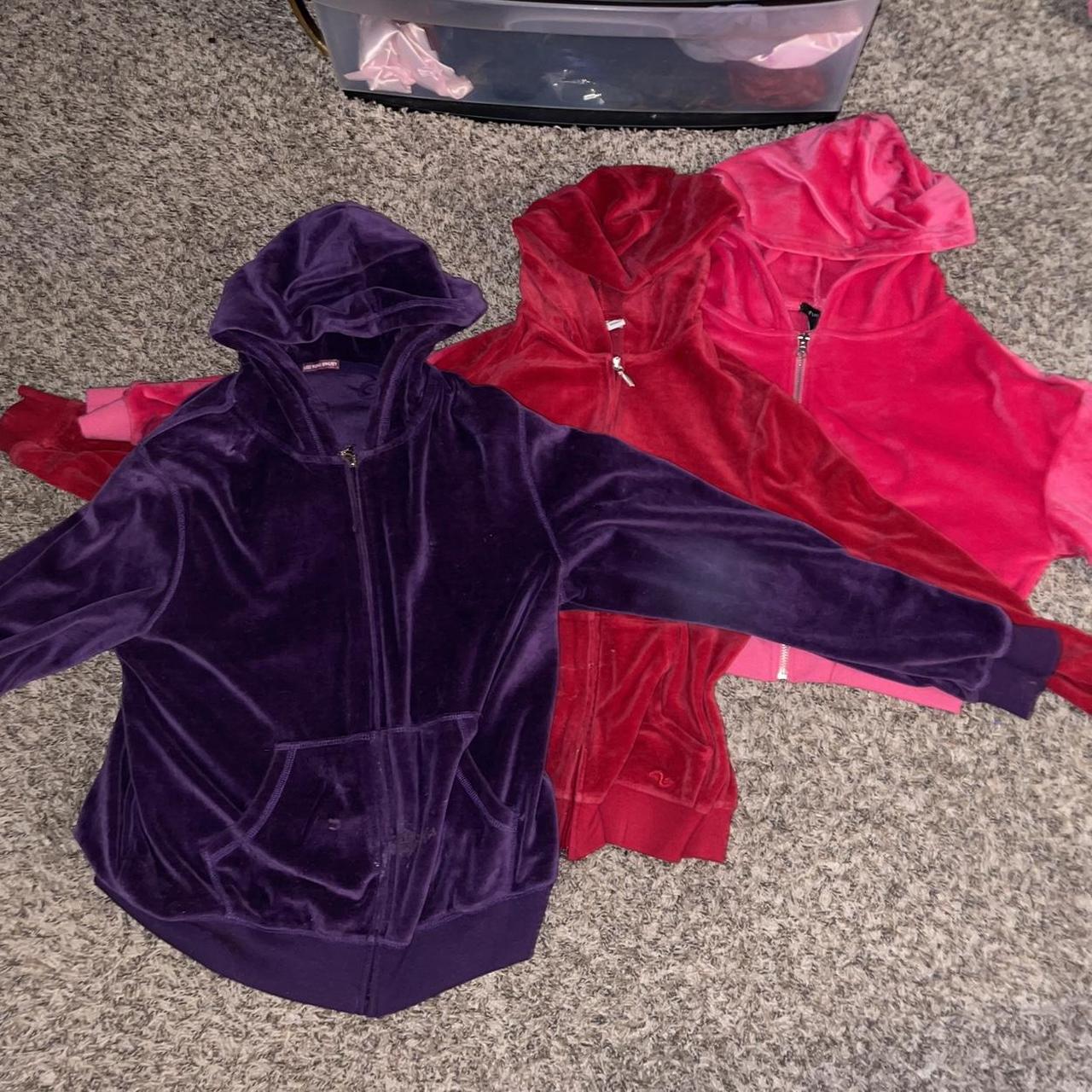 Juicy Couture Women's Red and Pink Jacket | Depop