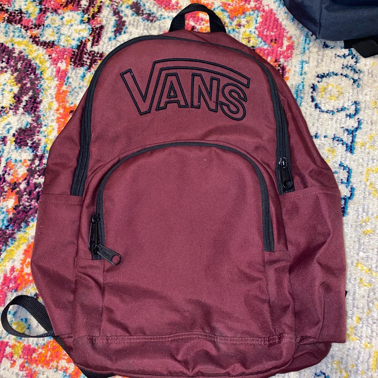 Burgundy vans Book bag